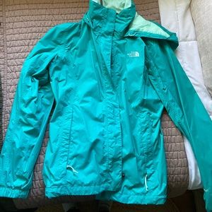 Blue North Face Raincoat